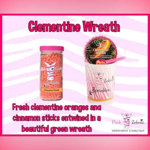 New clementine wreath pink zebra sprinkles - Picture 2 of 2